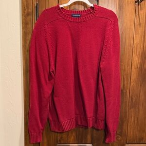Lands' End Men's Classic Red Crewneck Sweater
